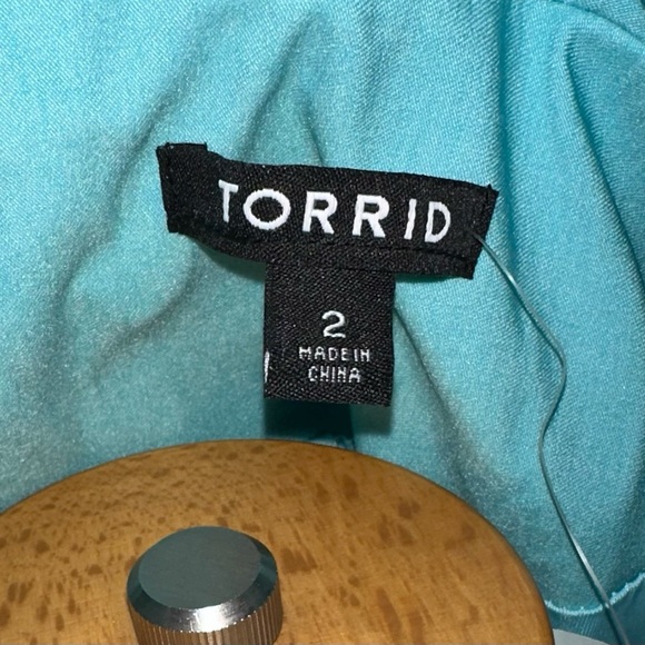 Torrid open front blazer NWT size 2 aqua colored - Picture 2 of 3